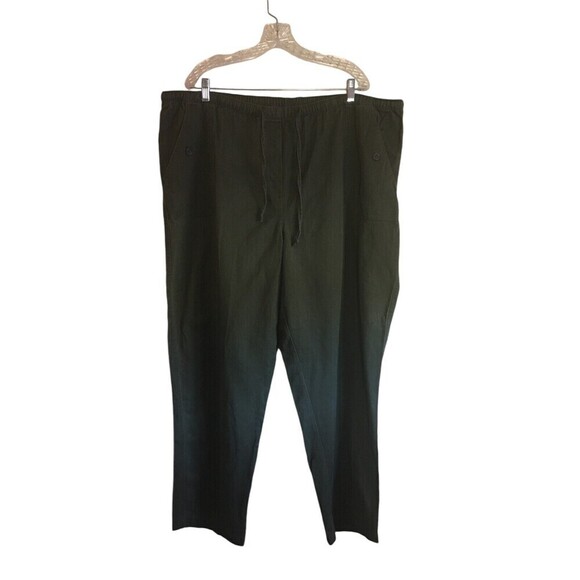 Essentials Pants Women's Size 22 / 24W Green By Maggie Pull String - Picture 1 of 7